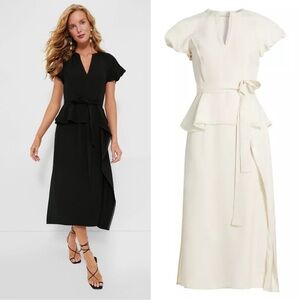 Ulla Johnson / Tuckernuck Demetria Peplum Midi-dress in Pristine